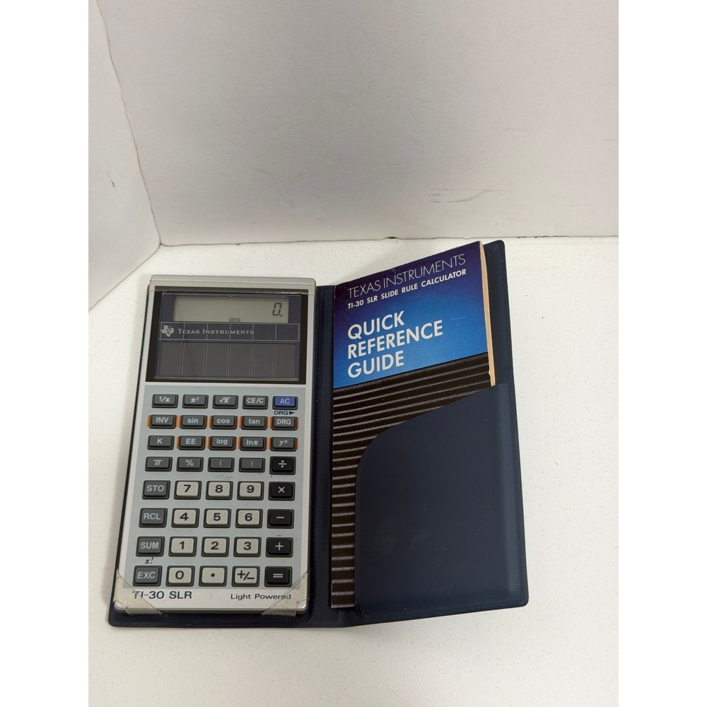 Texas Instruments TI-30 SLR‎ Scientific Calculator Vintage Solar Powered Case